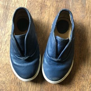 Frye chambers slip on blue leather shoes YTH 8